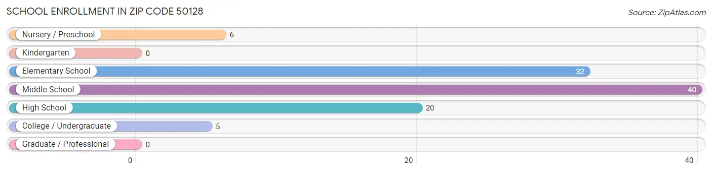 School Enrollment in Zip Code 50128