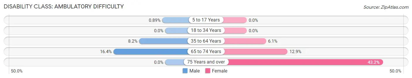 Disability in Zip Code 50210: <span>Ambulatory Difficulty</span>