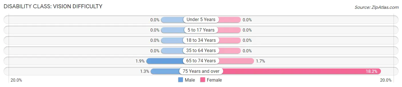 Disability in Zip Code 50210: <span>Vision Difficulty</span>