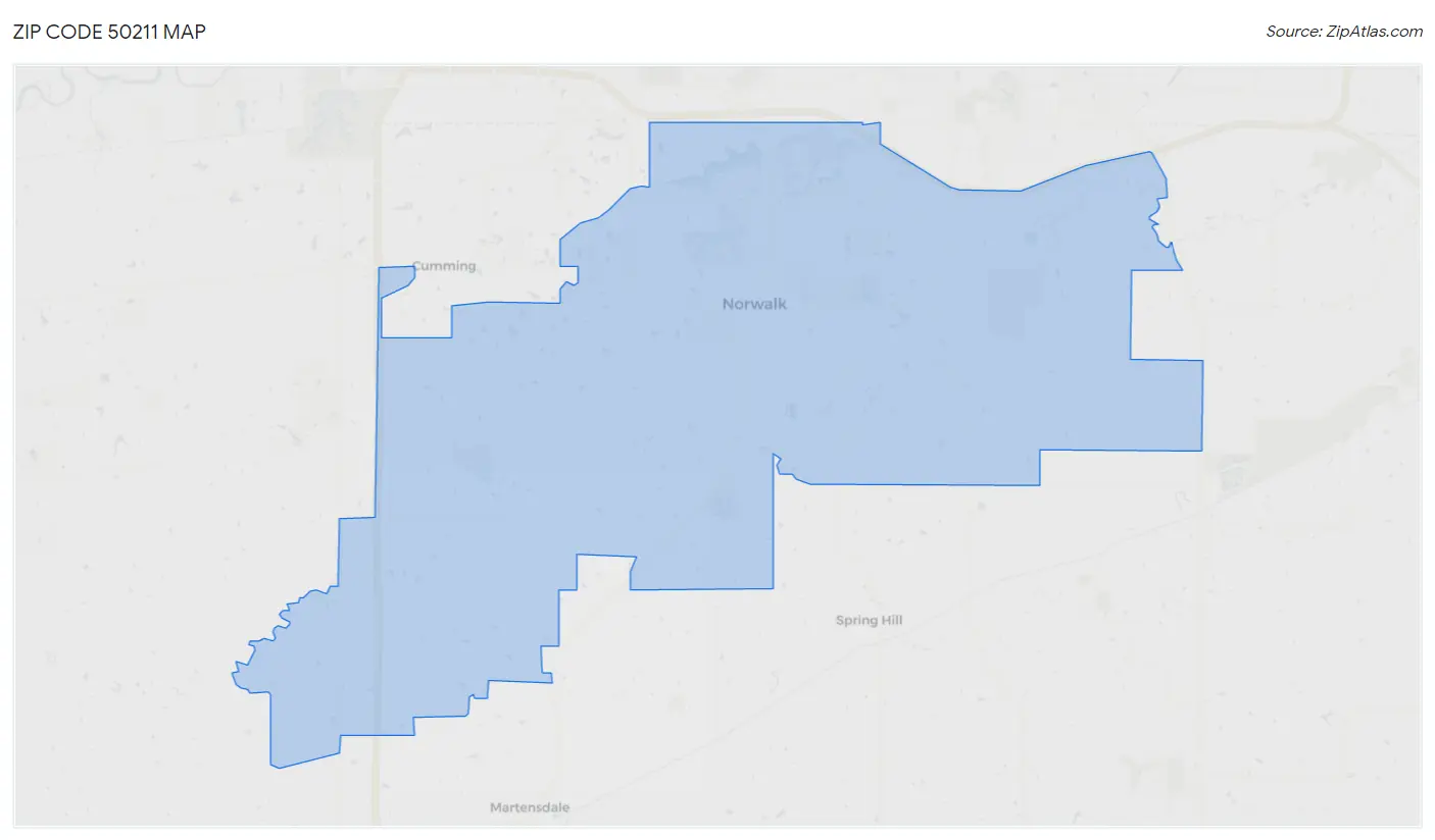 Zip Code 50211 Map