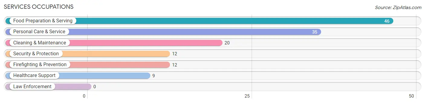 Services Occupations in Zip Code 50247