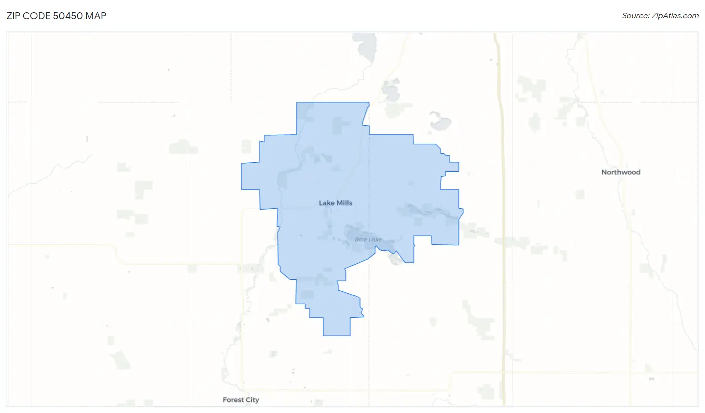 Zip Code 50450 Map