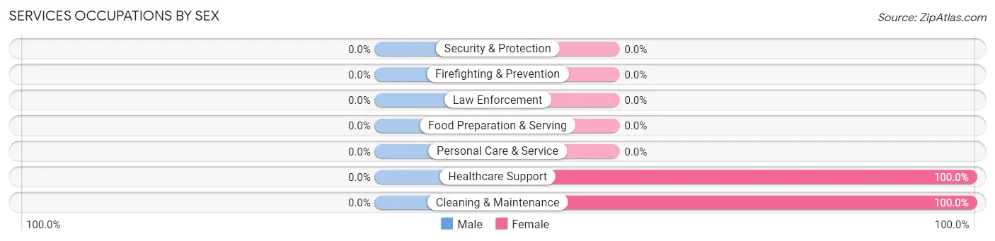 Services Occupations by Sex in Zip Code 50477