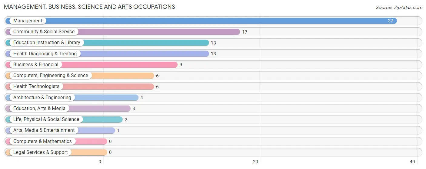 Management, Business, Science and Arts Occupations in Zip Code 50539