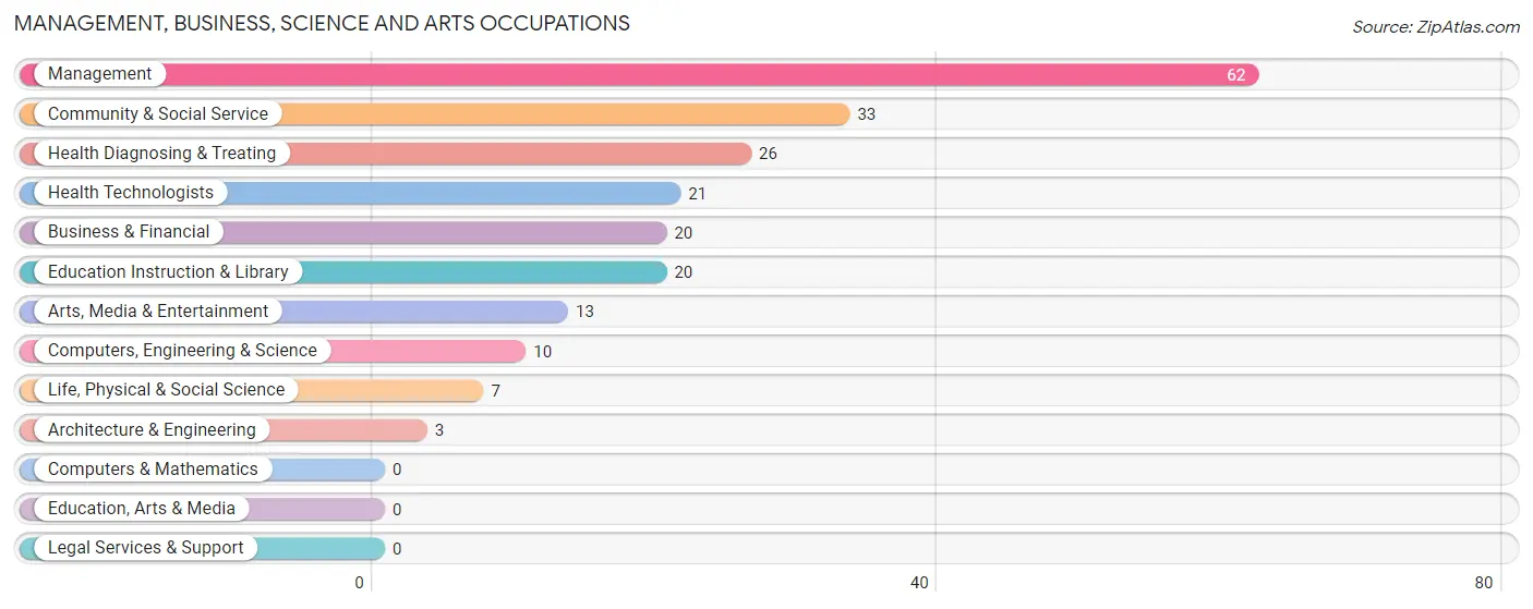 Management, Business, Science and Arts Occupations in Zip Code 50541