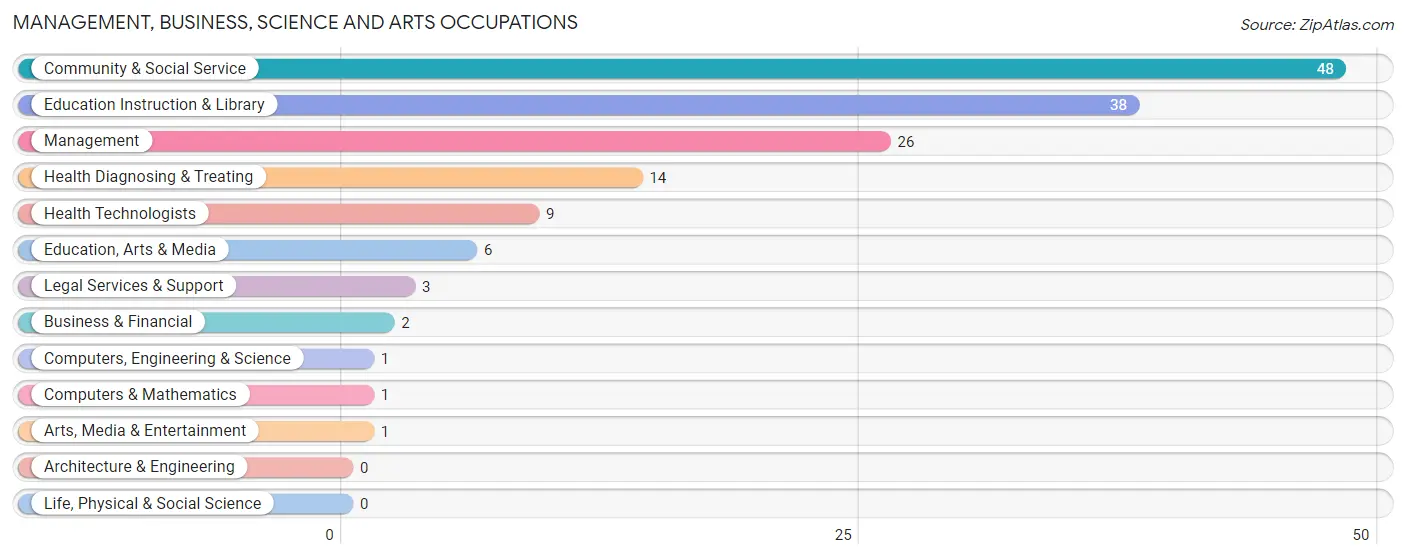 Management, Business, Science and Arts Occupations in Zip Code 50606