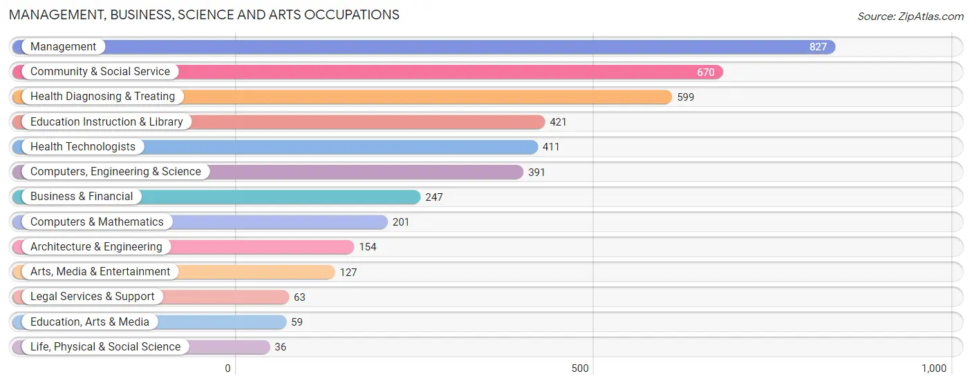 Management, Business, Science and Arts Occupations in Zip Code 50677