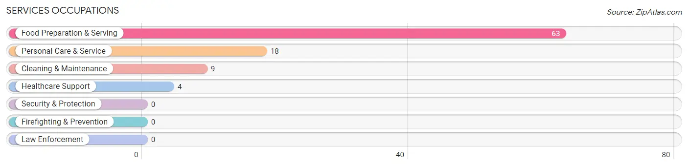 Services Occupations in Zip Code 51004