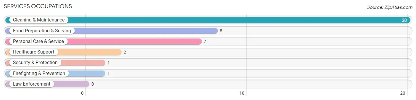 Services Occupations in Zip Code 51036