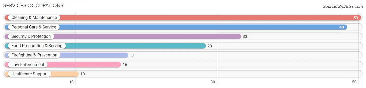 Services Occupations in Zip Code 51039