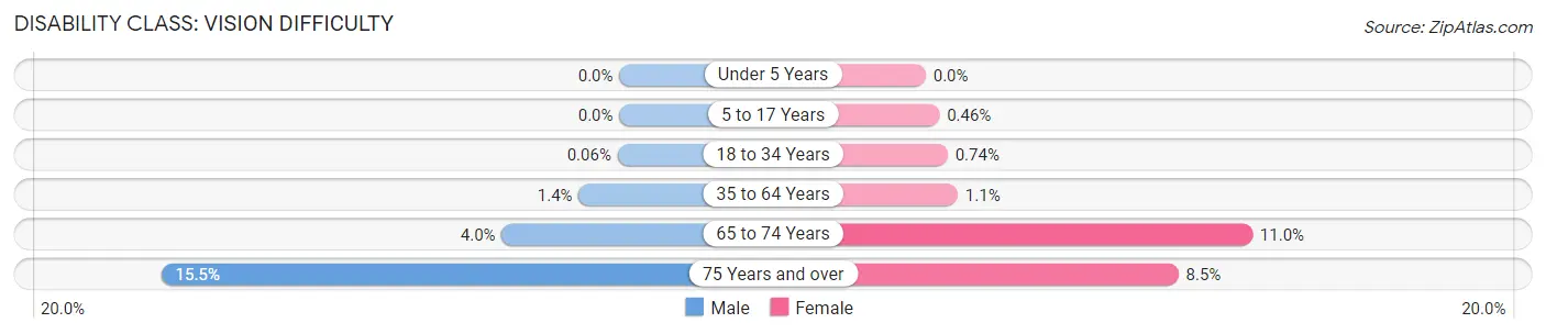 Disability in Zip Code 51106: <span>Vision Difficulty</span>