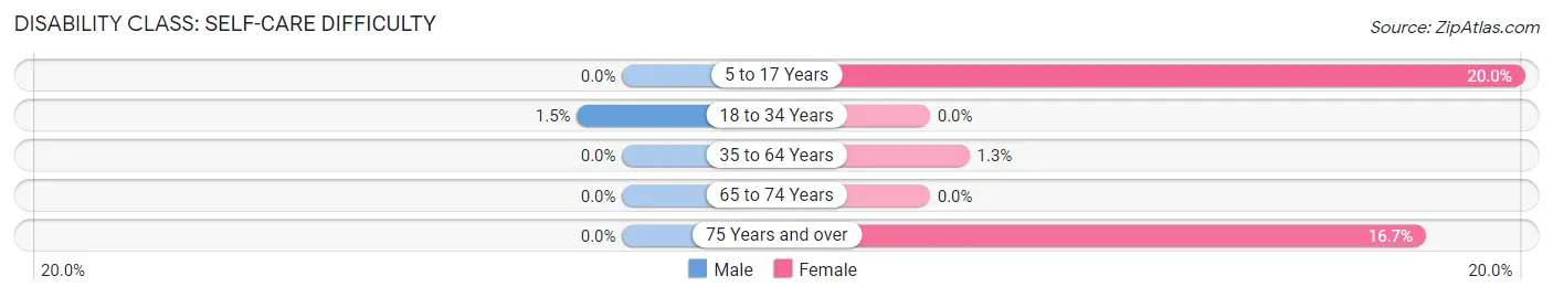 Disability in Zip Code 51231: <span>Self-Care Difficulty</span>