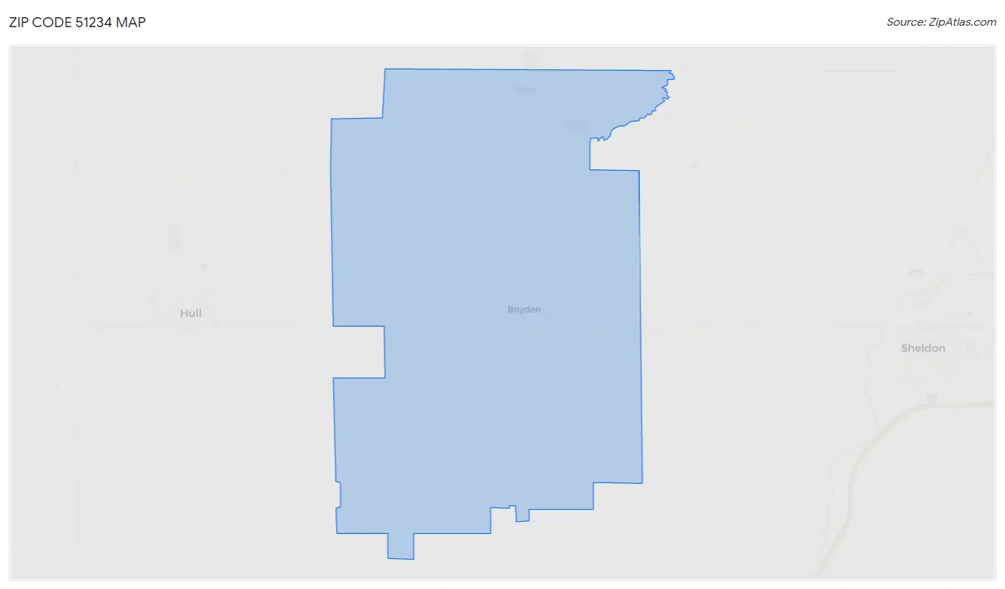 Zip Code 51234 Map