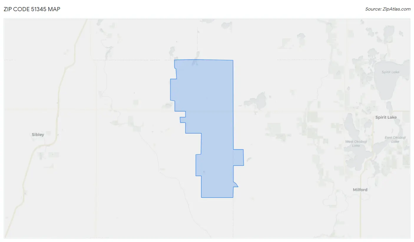 Zip Code 51345 Map