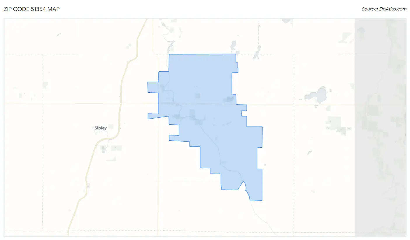 Zip Code 51354 Map