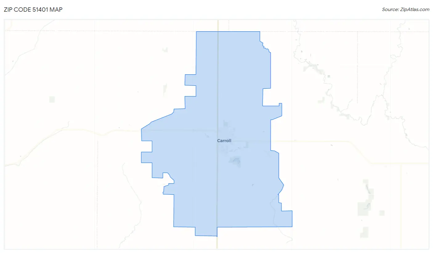 Zip Code 51401 Map