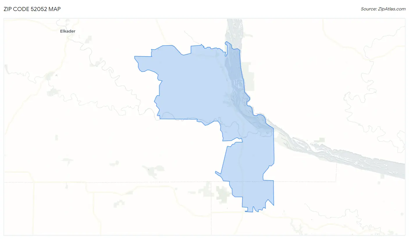 Zip Code 52052 Map