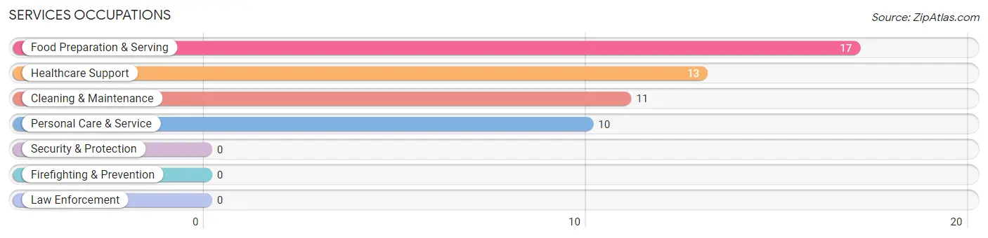 Services Occupations in Zip Code 52079