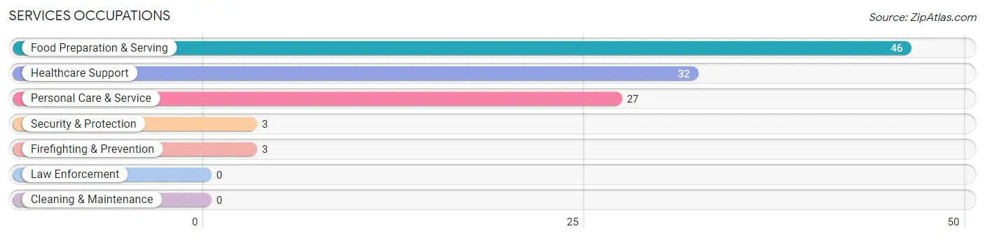 Services Occupations in Zip Code 52132