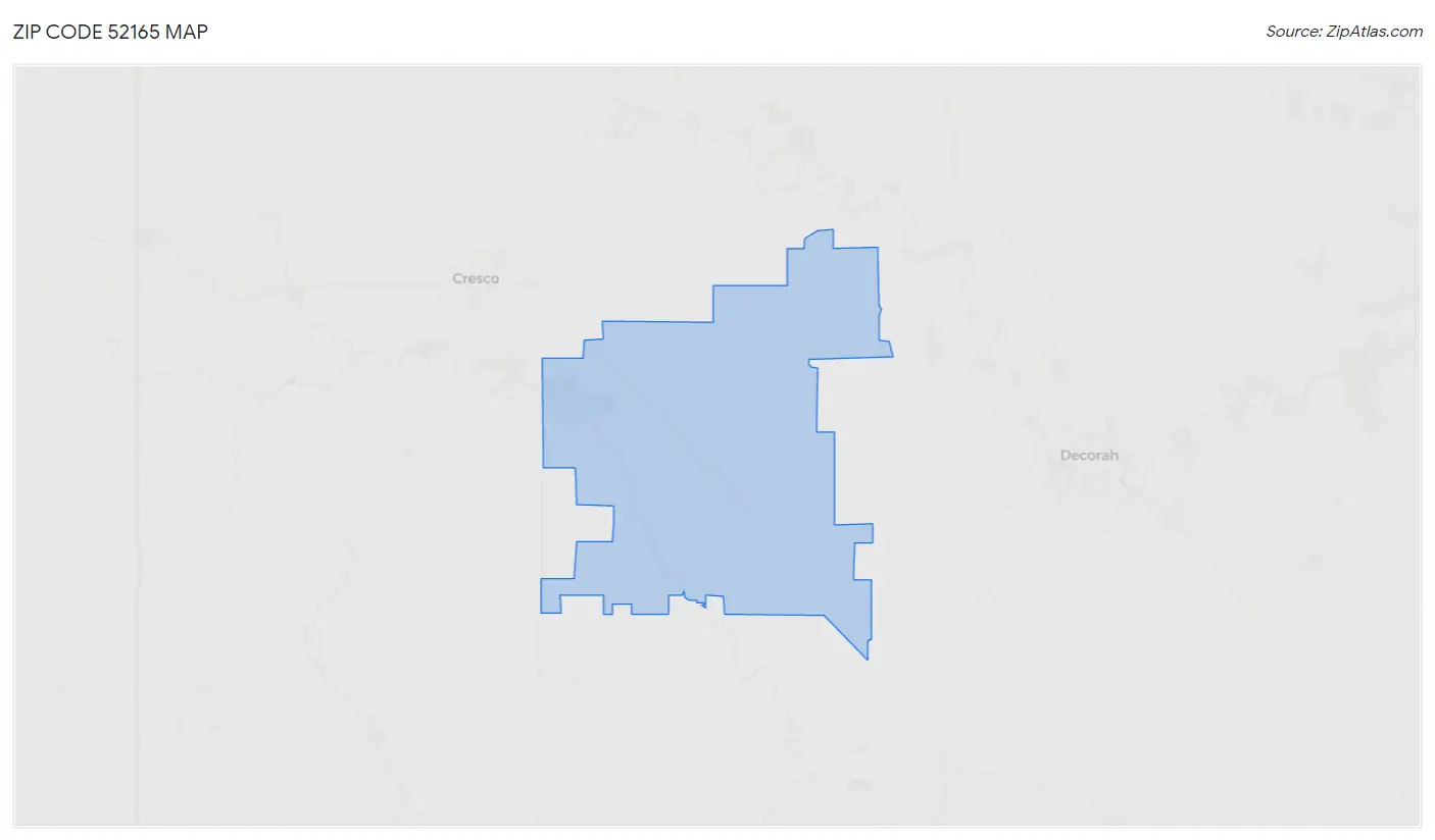 Zip Code 52165 Map