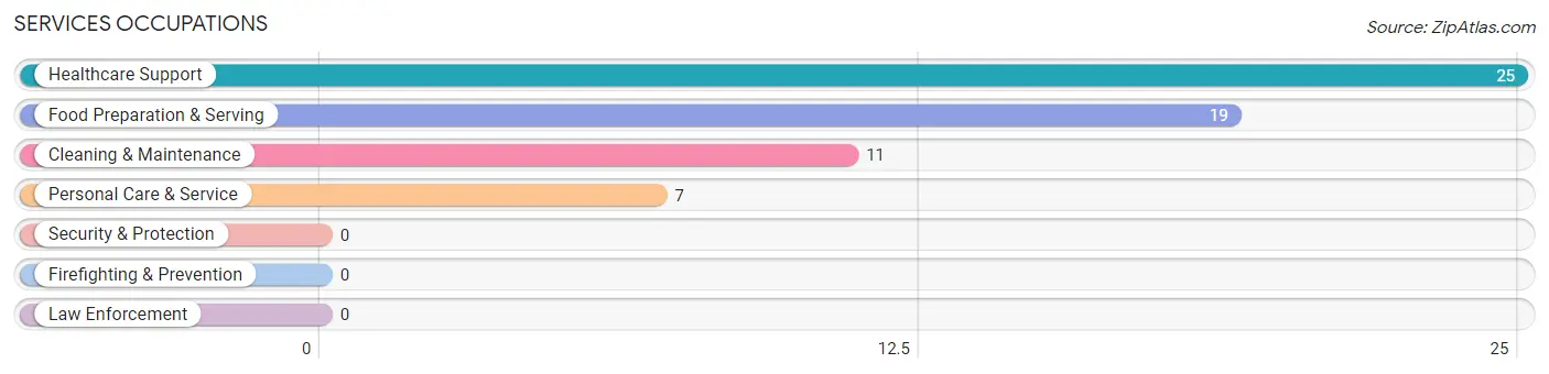 Services Occupations in Zip Code 52168