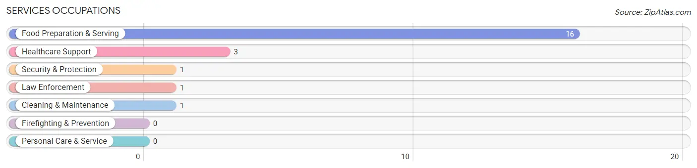 Services Occupations in Zip Code 52251