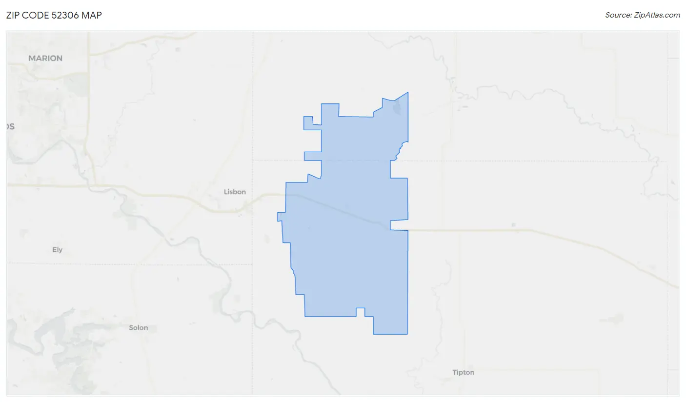 Zip Code 52306 Map