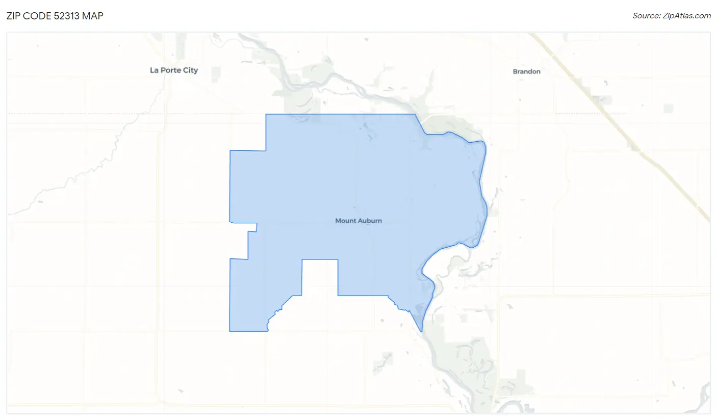 Zip Code 52313 Map