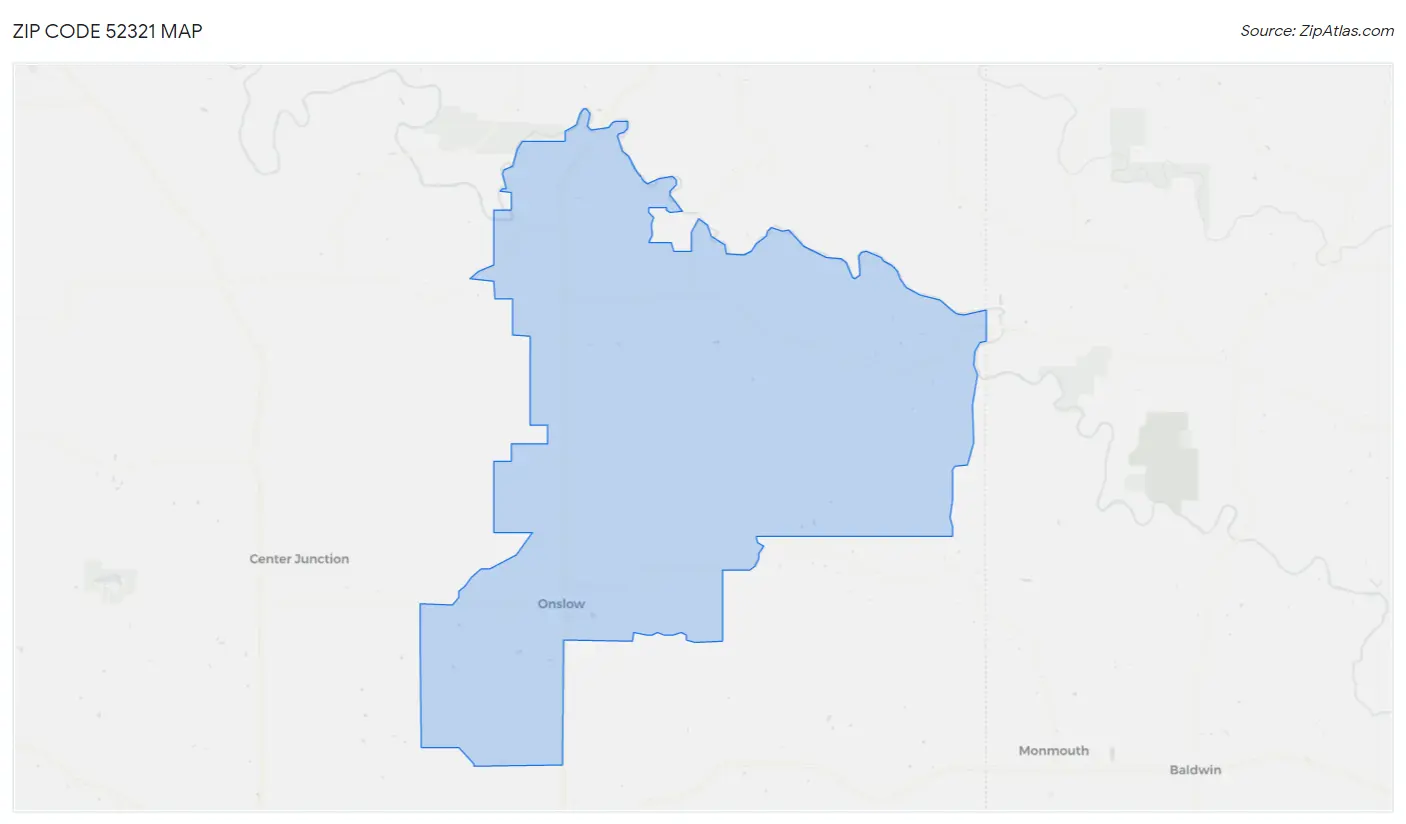 Zip Code 52321 Map