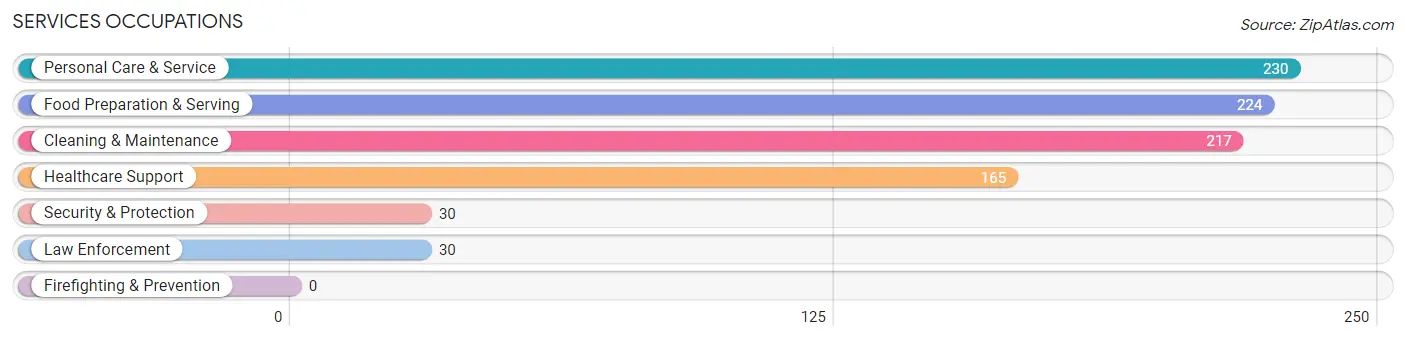 Services Occupations in Zip Code 52353