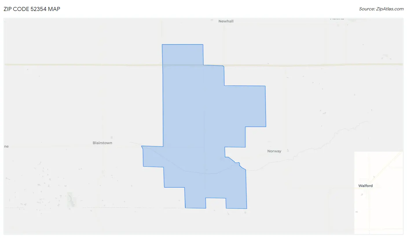 Zip Code 52354 Map