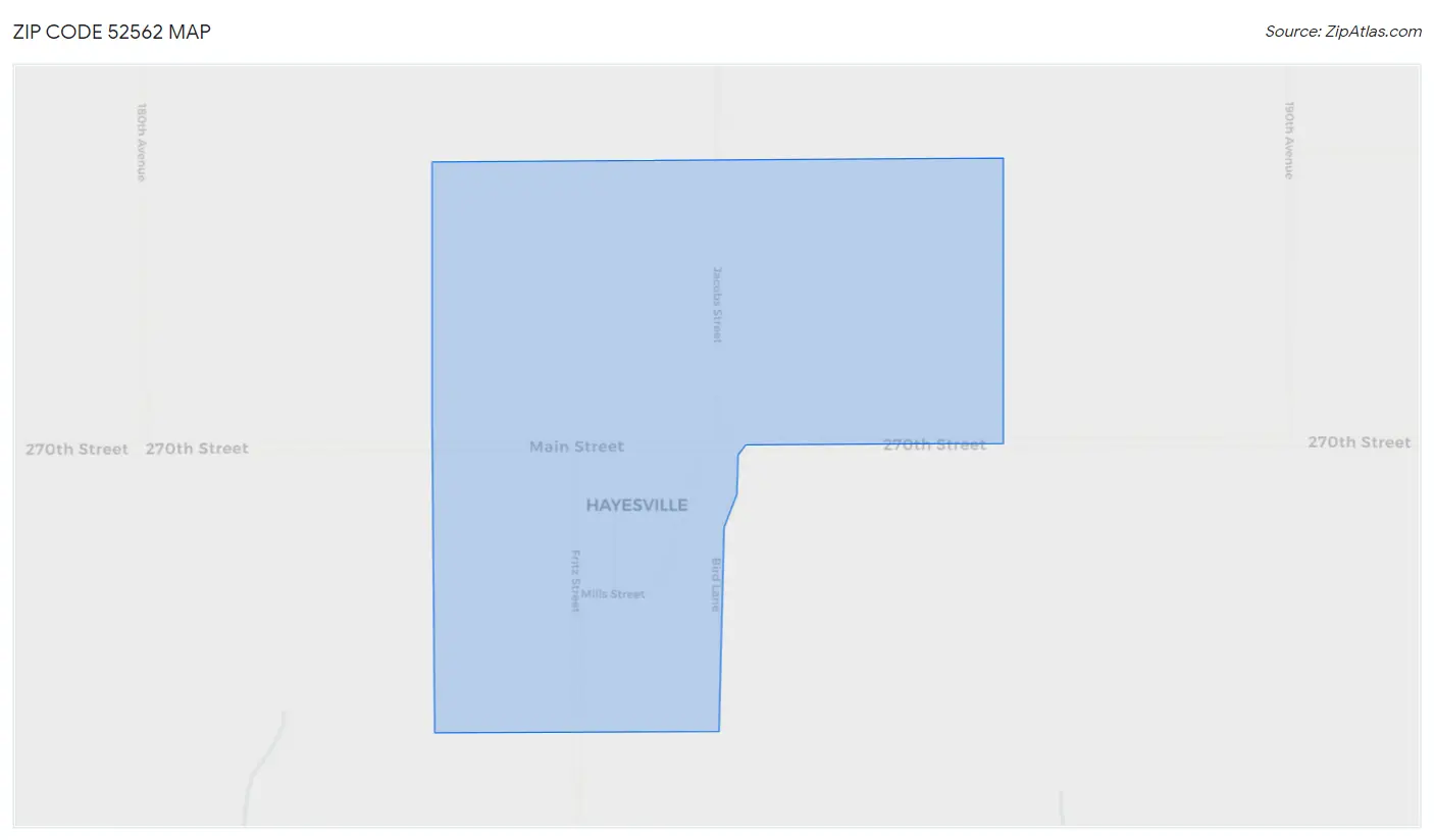 Zip Code 52562 Map