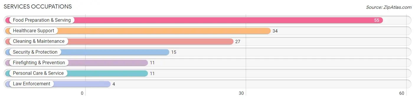 Services Occupations in Zip Code 52640