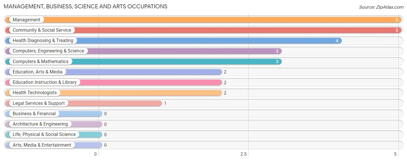 Management, Business, Science and Arts Occupations in Zip Code 52737