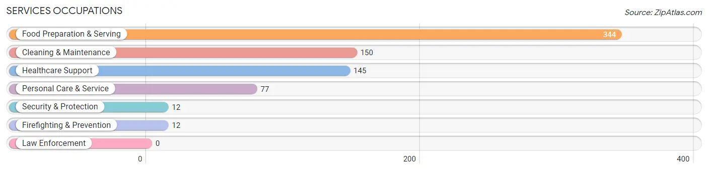 Services Occupations in Zip Code 52802