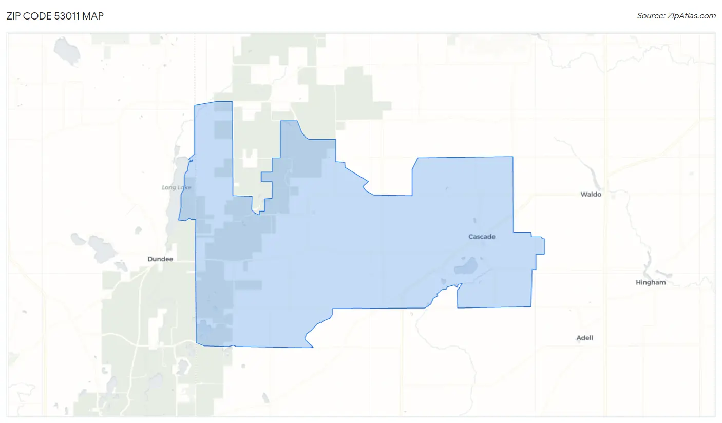 Zip Code 53011 Map