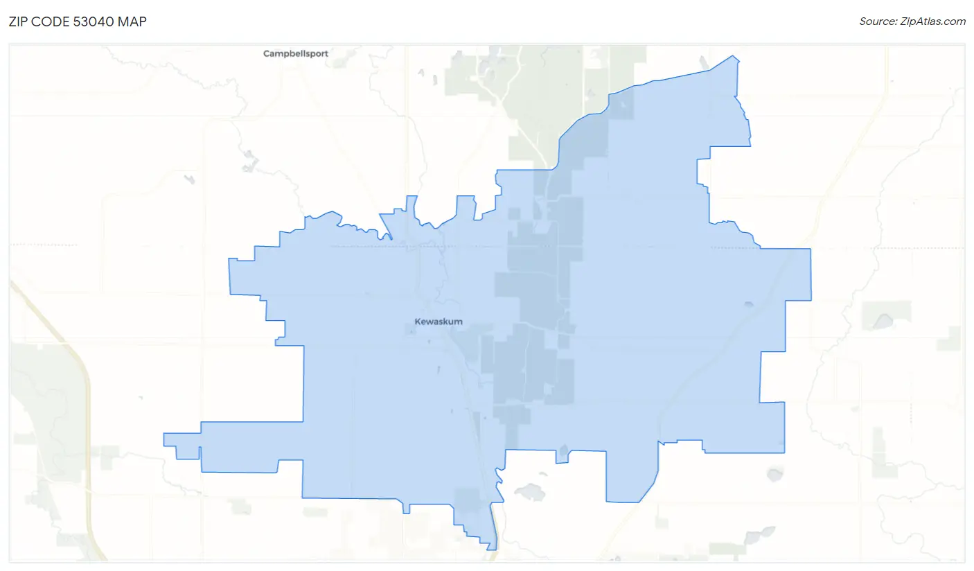 Zip Code 53040 Map