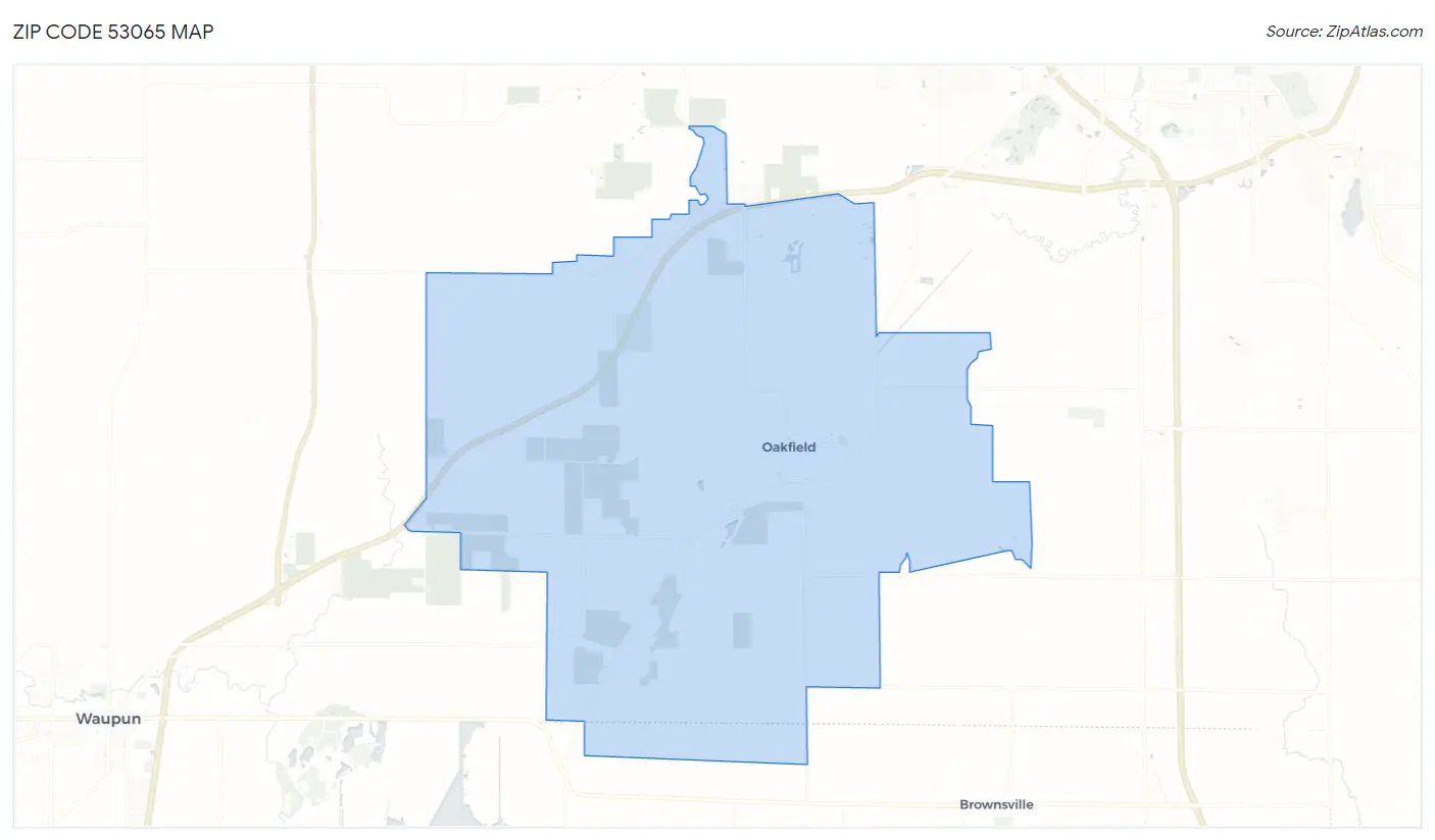 Zip Code 53065 Map