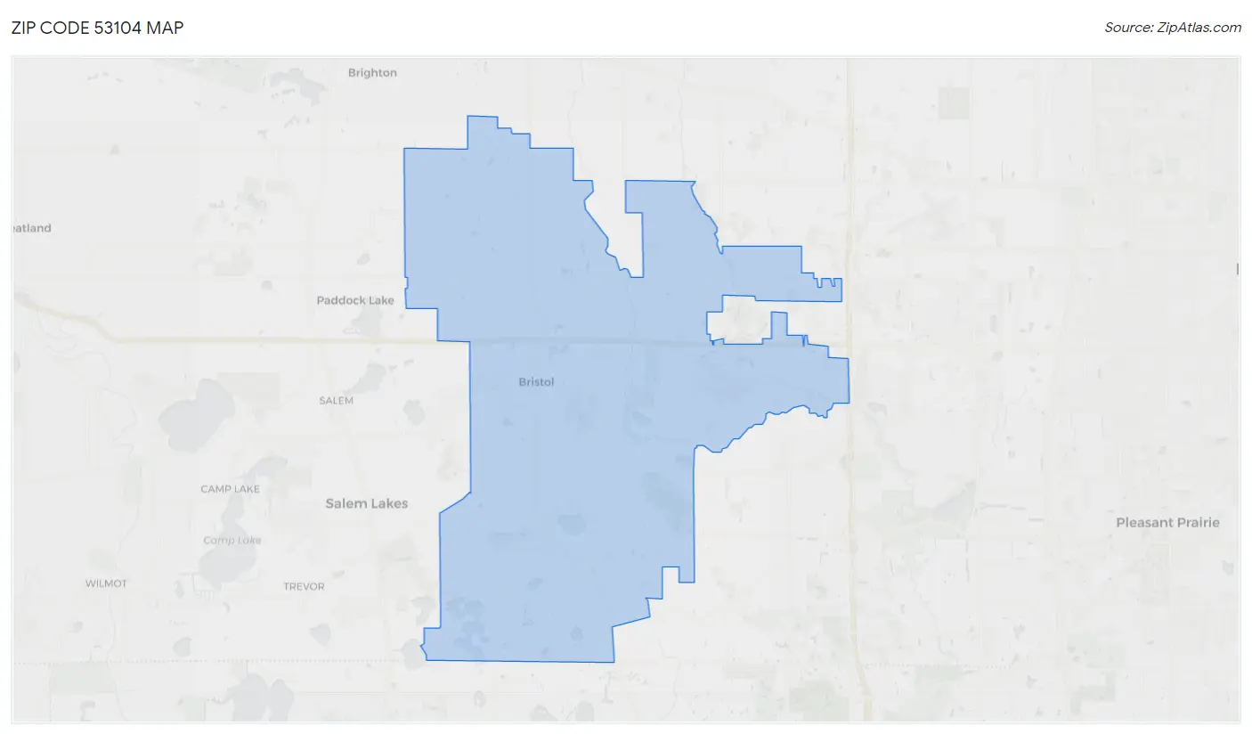 Zip Code 53104 Map