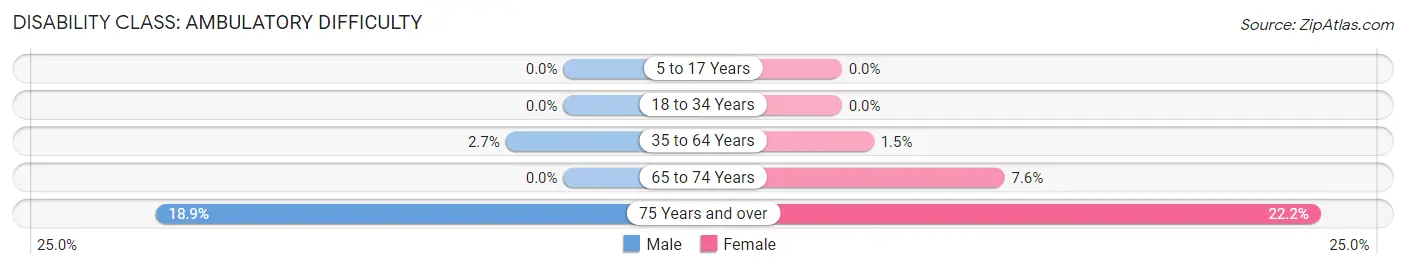 Disability in Zip Code 53153: <span>Ambulatory Difficulty</span>