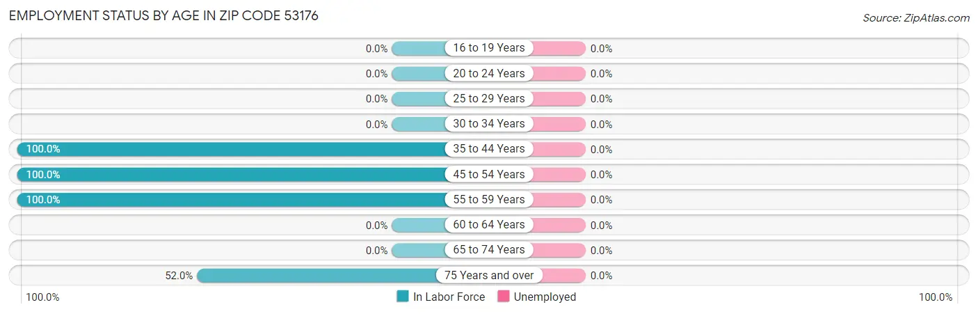 Employment Status by Age in Zip Code 53176