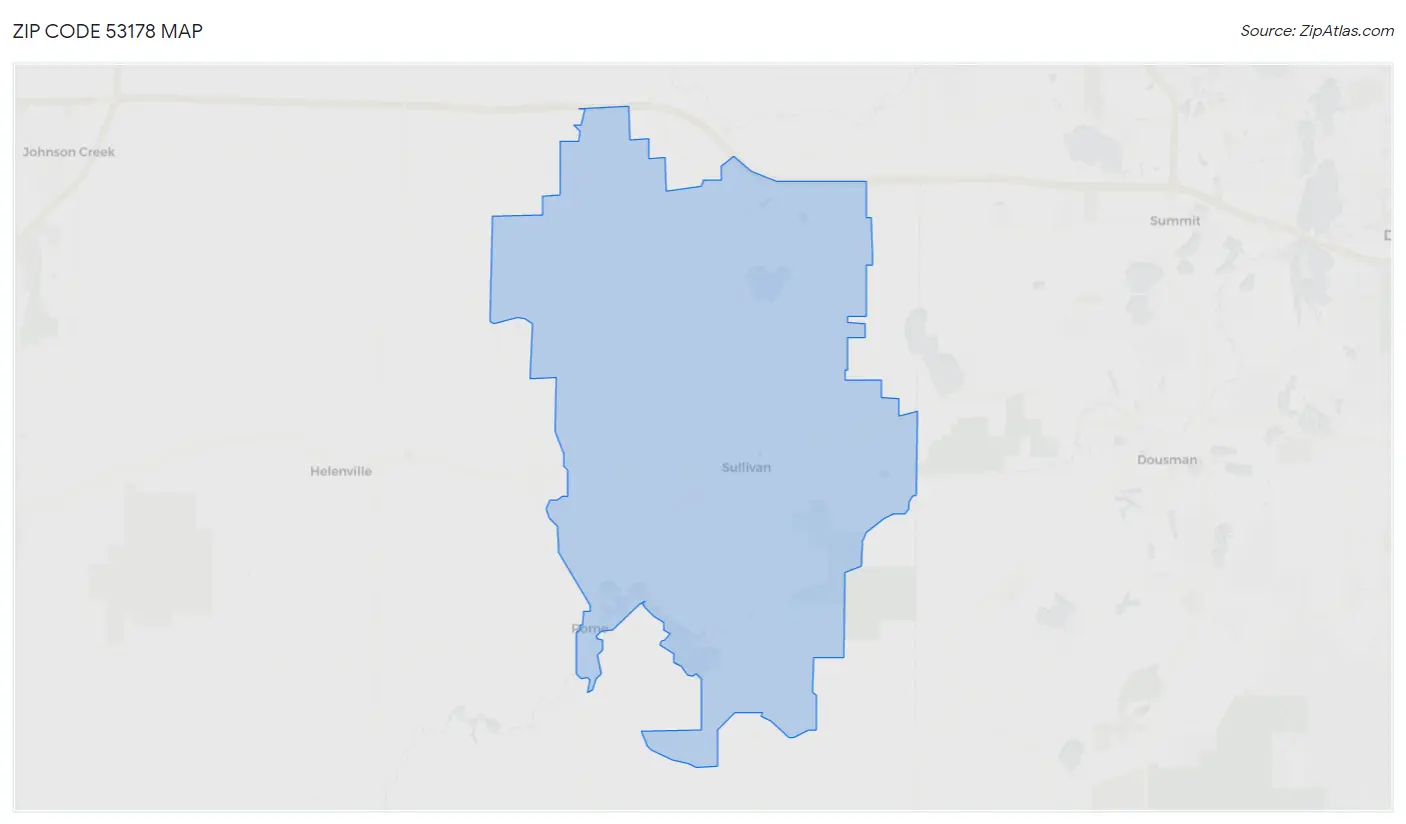 Zip Code 53178 Map