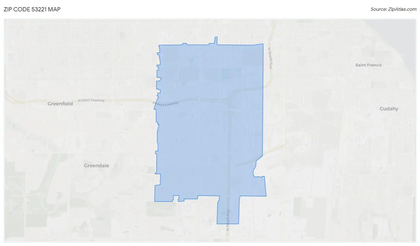 Zip Code 53221 Map