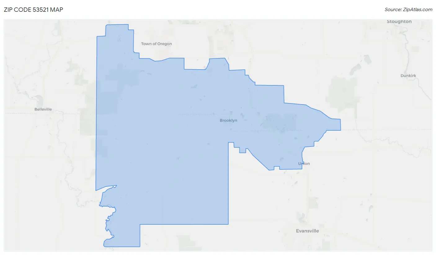 Zip Code 53521 Map