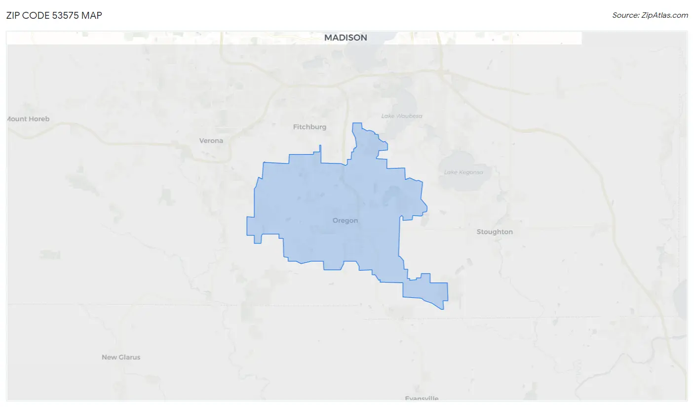 Zip Code 53575 Map