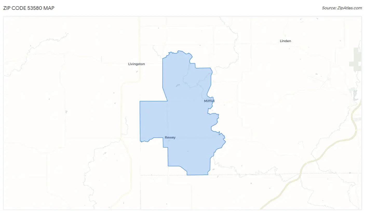 Zip Code 53580 Map