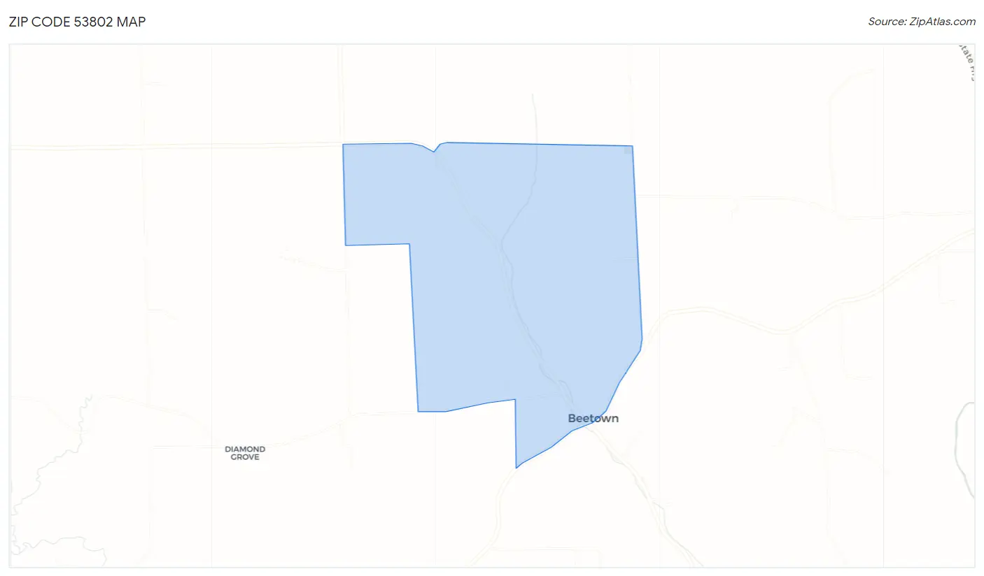 Zip Code 53802 Map