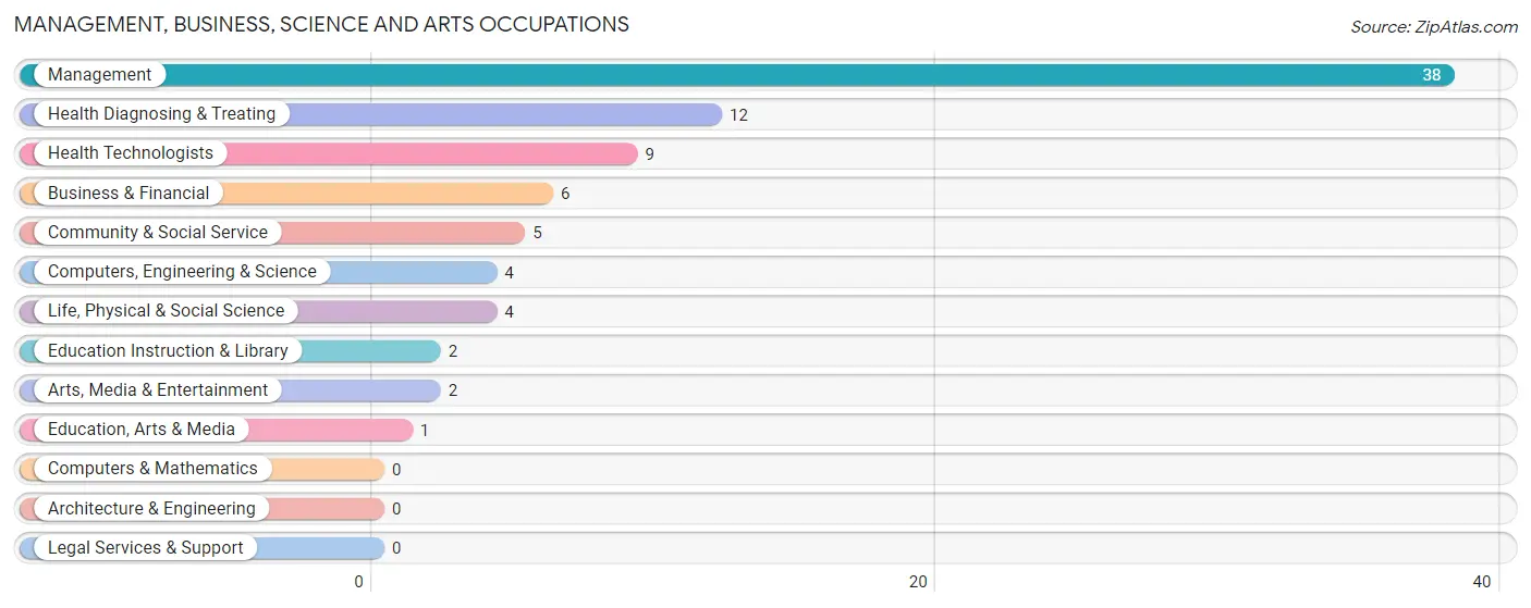 Management, Business, Science and Arts Occupations in Zip Code 53825