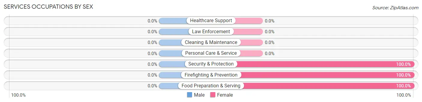 Services Occupations by Sex in Zip Code 53928