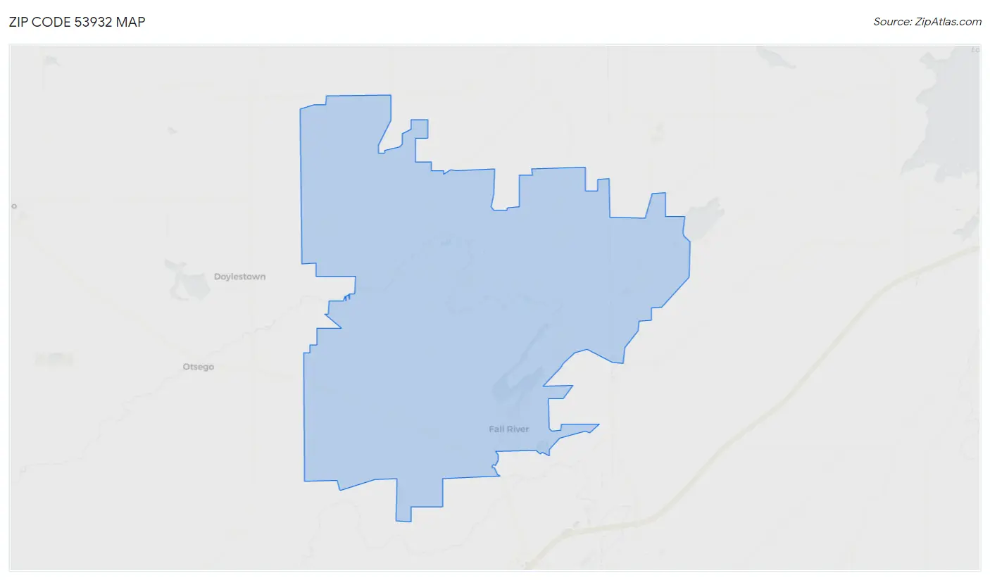 Zip Code 53932 Map